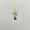 Dije San miguel arcangel Oro amarillo y Oro blanco 18k 1,15 Gr / 11,8 mm / 2,5 Cm