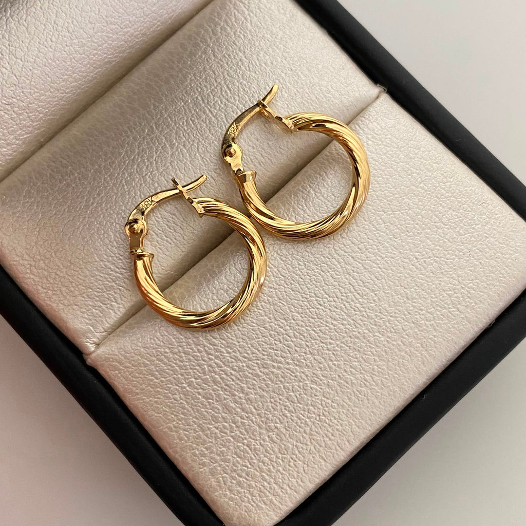 Candonga Entorchada Oro amarillo 18k 1 Gr / 1,6 Cm