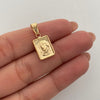 Dije Placa Rostro Oro amarillo 18k 0,95 Gr / 10,3 mm / 2,1 Cm