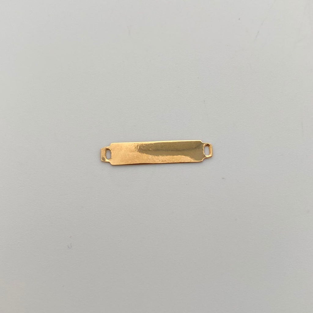 Herraje Placa Rectangular Oro amarillo 18k 0,35 Gr / 2,5 Cm