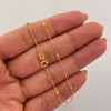 Cadena It Lluvia de oro Oro amarillo 18k 1,15 Gr / 0,7 mm / 45 Cm