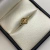Herraje Mini trebol diamantado Oro amarillo 18k 0,55 Gr / 1,1 Cm