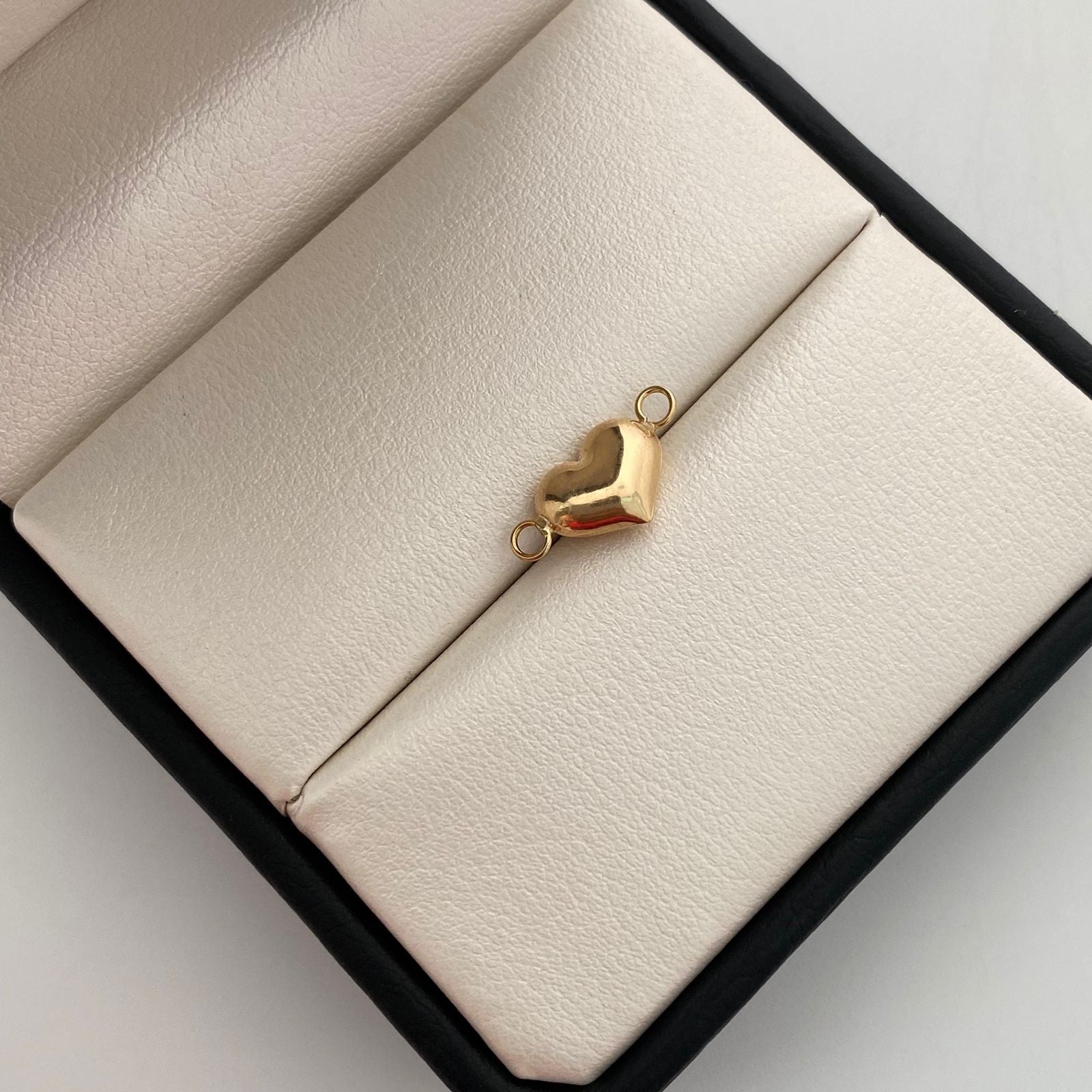 Herraje Corazon inflado Oro amarillo 18k 0,45 Gr / 0,9 Cm