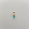 Dije Canutillo de Esmeralda Oro amarillo 18k 0,15 Gr / 2,7 mm / 1,1 Cm