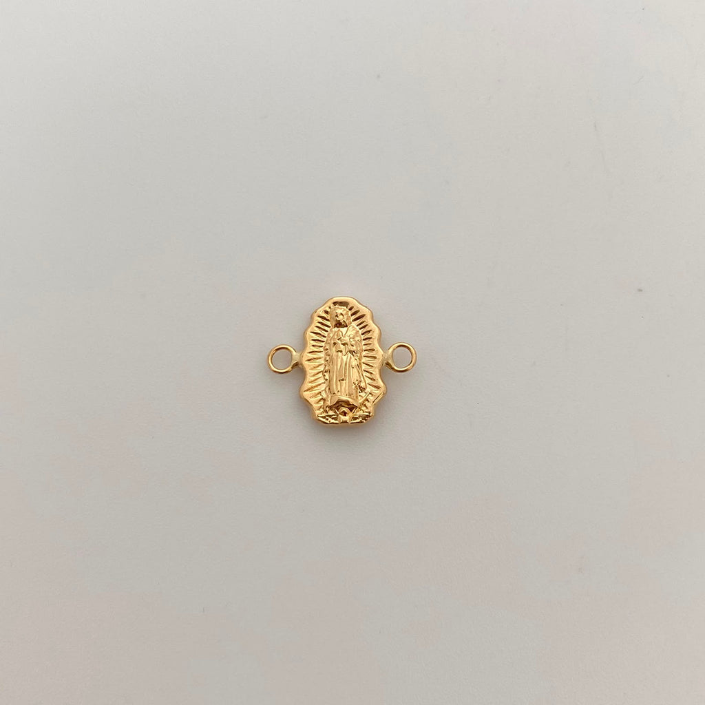 Herraje Virgen Guadalupe Silueta Oro amarillo 18k 0,55 Gr / 1,5 Cm