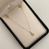 Cadena It set con dije de trebol y topos diamantados  Oro amarillo 18k 2,95 Gr / 1,1 mm / 50 Cm