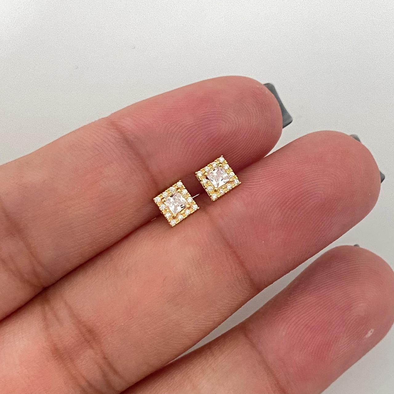 Topos halo casting blanco Oro amarillo 18k 0,85 Gr / 5,0 mm