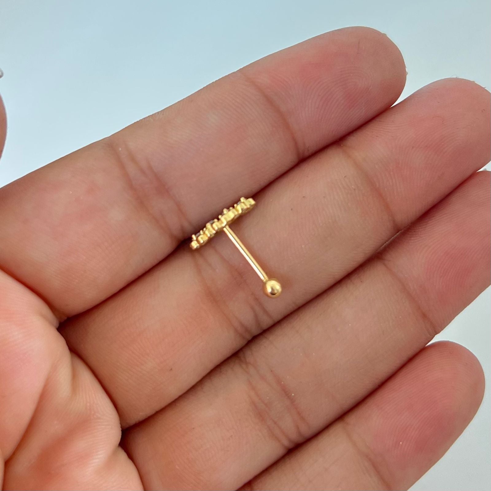 Piercing fila circones (joya ) Oro amarillo 18k 0,8 Gr