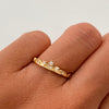 Anillo 15 Tiara Casting Blanco Oro amarillo 18k / Talla 7 / 1,8 Gr