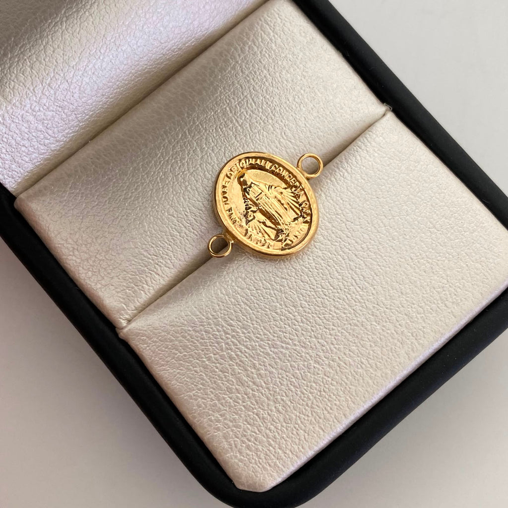 Herraje Virgen Milagrosa Oro amarillo 18k 0,8 Gr / 1,7 Cm