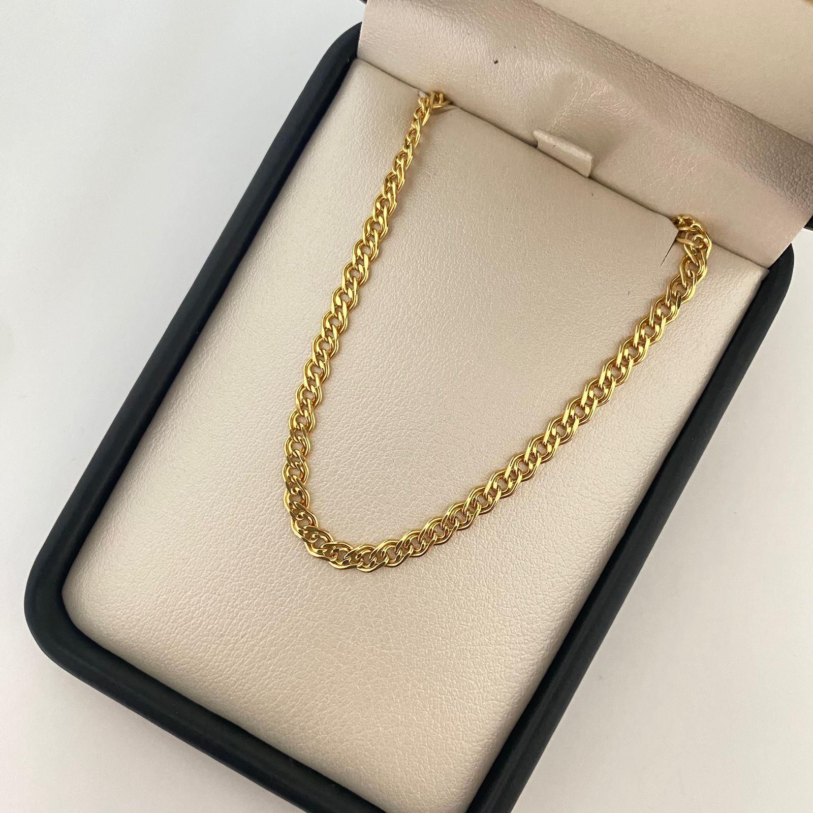 Pulso It doble aro Oro amarillo 18k +1 / 2,6 Gr / 3,7 mm / 19 Cm