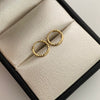 Candonga imperdible mini diamantada Oro amarillo 18k 0,45 Gr / 0,8 Cm