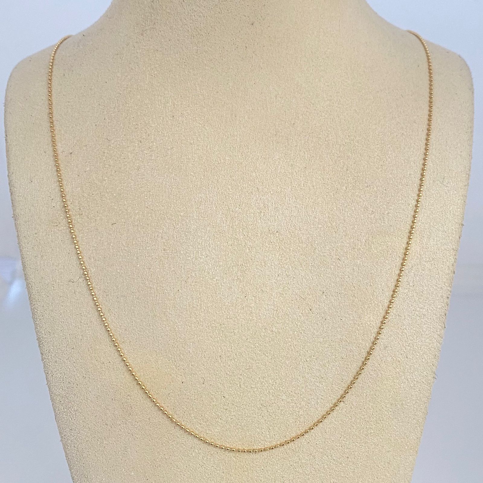 Cadena It mini militar Oro amarillo 18k +1 / 1,35 Gr / 0,8 mm / 40 Cm