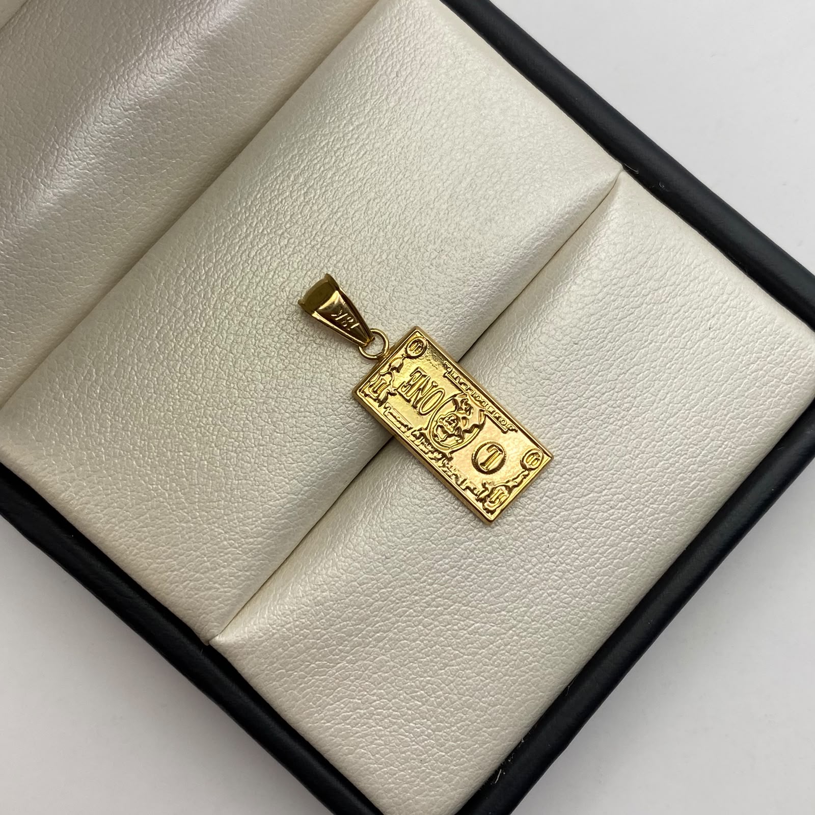 Dije dolar Oro amarillo 18k 1,15 Gr / 9,4 mm / 3 Cm