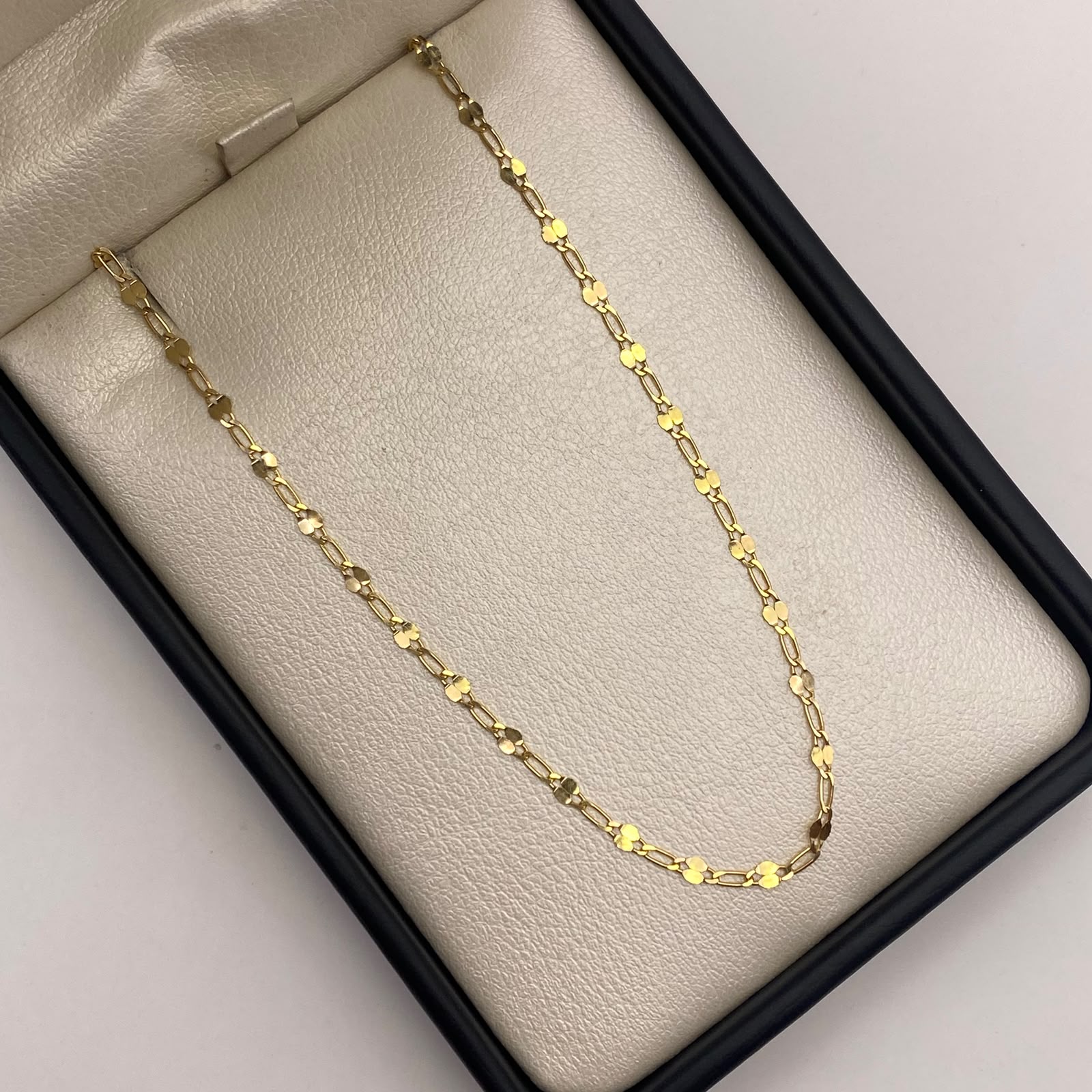 Cadena It Flor espejo Oro amarillo 18k +1 / 2,11 Gr / 2,3 mm / 50 Cm