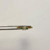 Anillo Solitario verde y blanco Oro amarillo 18k / Talla 7 / 1,1 Gr / 2 mm