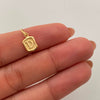 Dije Placa D Oro amarillo 18k 0,35 Gr / 7 mm / 1,5 Cm