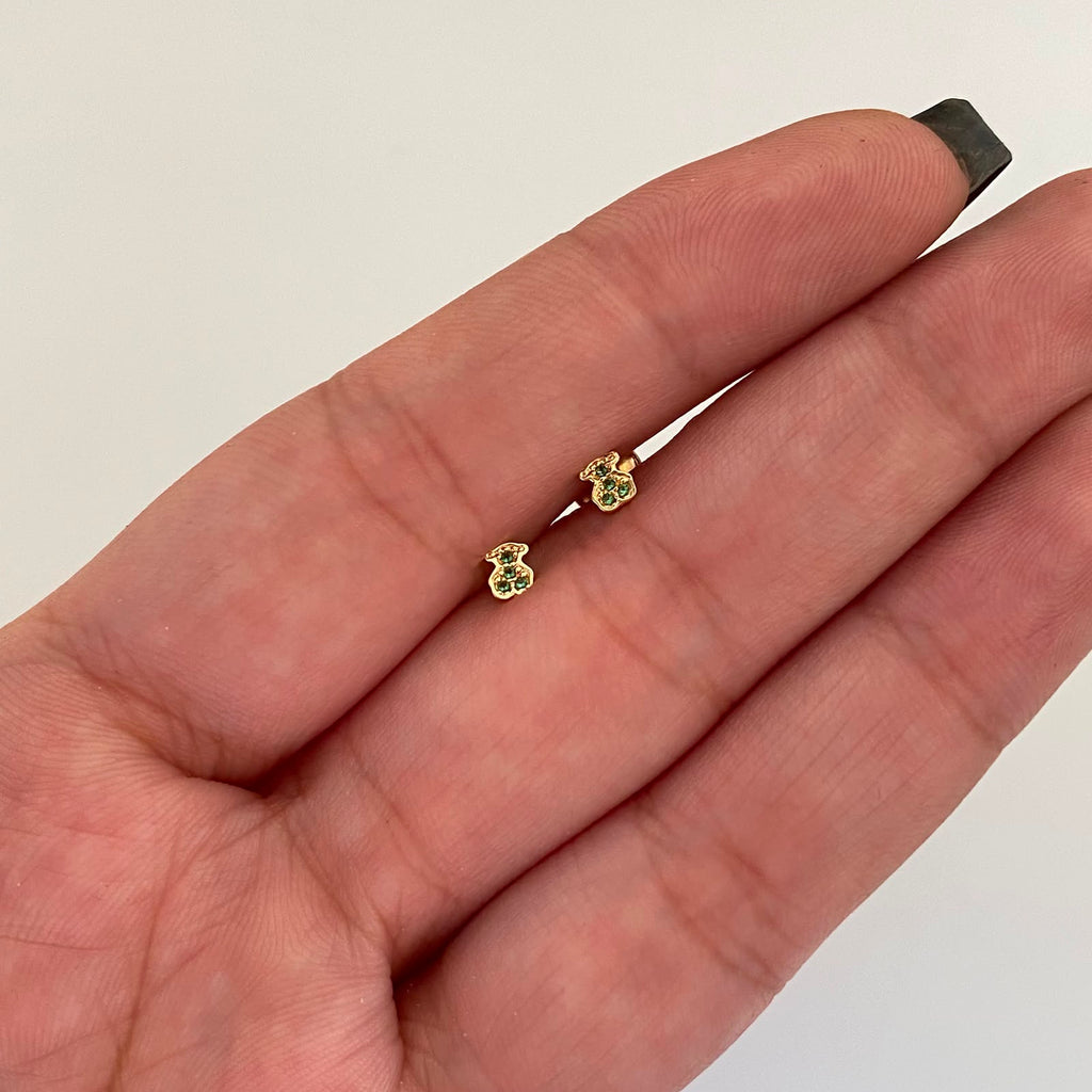 Topos Mini Osob Th Casting Verde Oro amarillo 18k 0,55 Gr / 3,3 mm