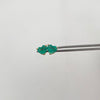 Topos Esmeralda Corazon Oro amarillo 18k +2 / 2,13Gr / 7,6 mm