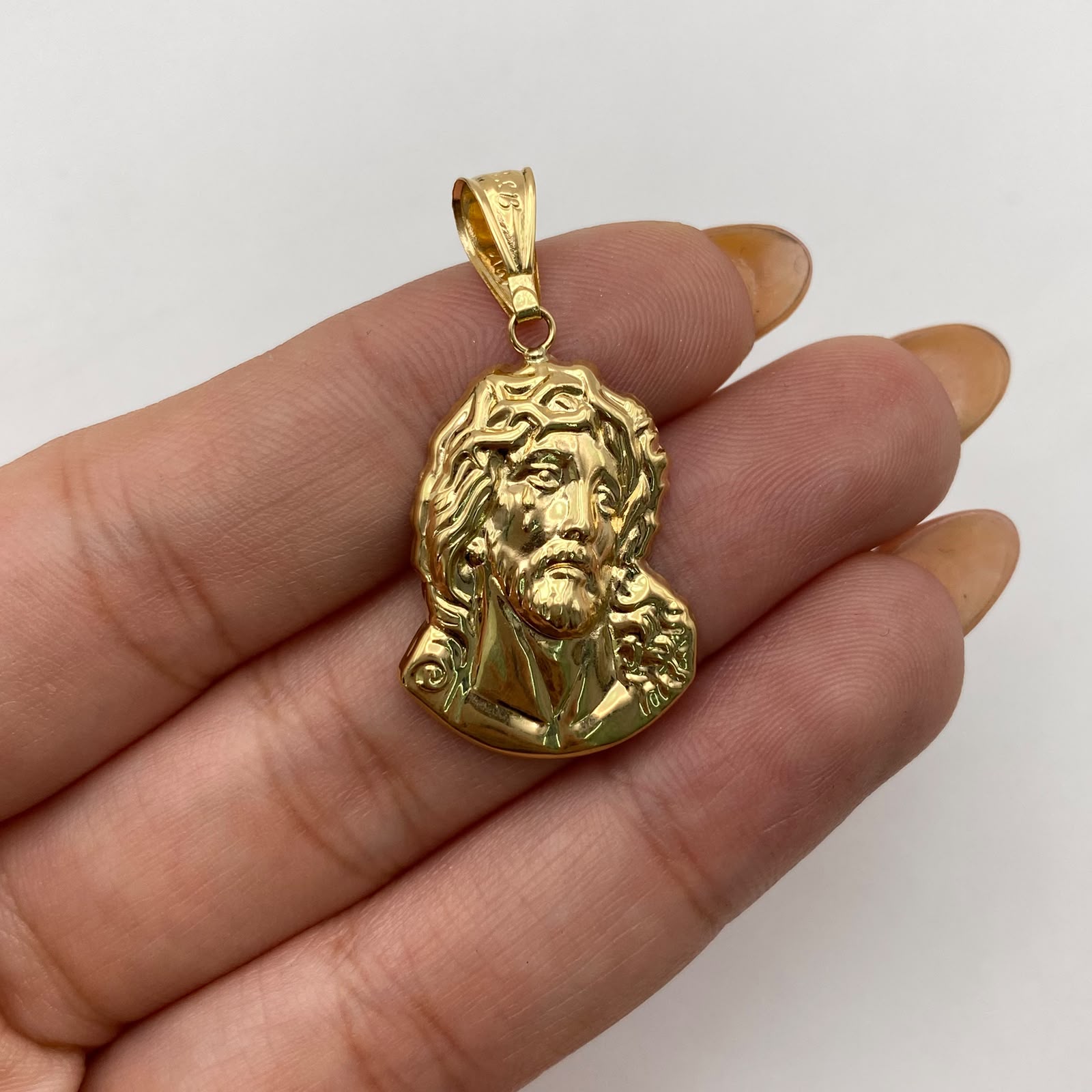Dije rostro jesus Oro amarillo 18k 2,1 Gr / 18,5 mm / 3,5 Cm