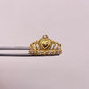Anillo 15 Circones  blancos Oro amarillo 18k / Talla 6 1/2 / 3,52 Gr