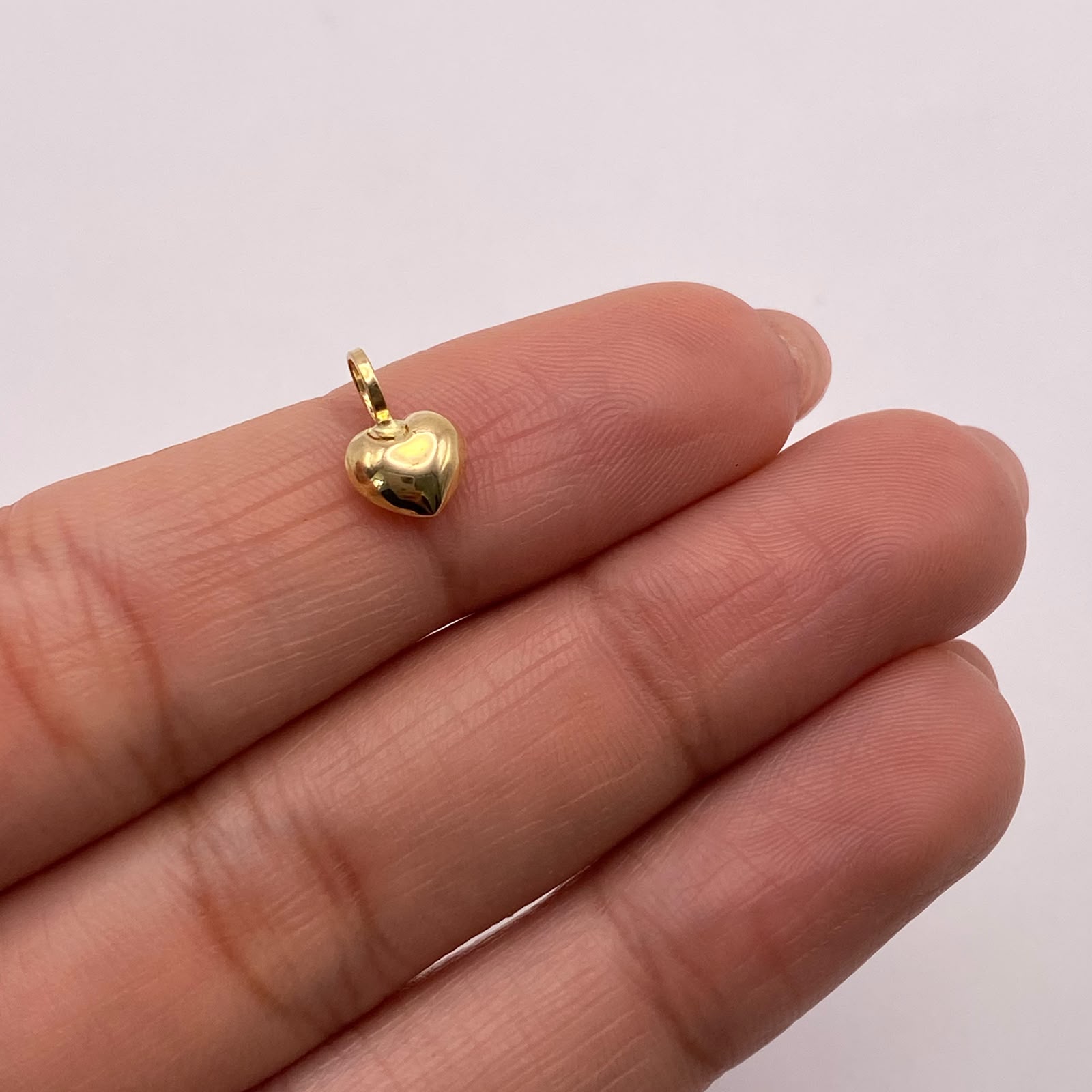Dije Corazon Inflado Oro amarillo 18k 0,4 Gr / 6,5 mm / 0,9 Cm