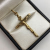 Dije cruz cristo tubular Oro amarillo 1,5 Gr / 4,5 Cm