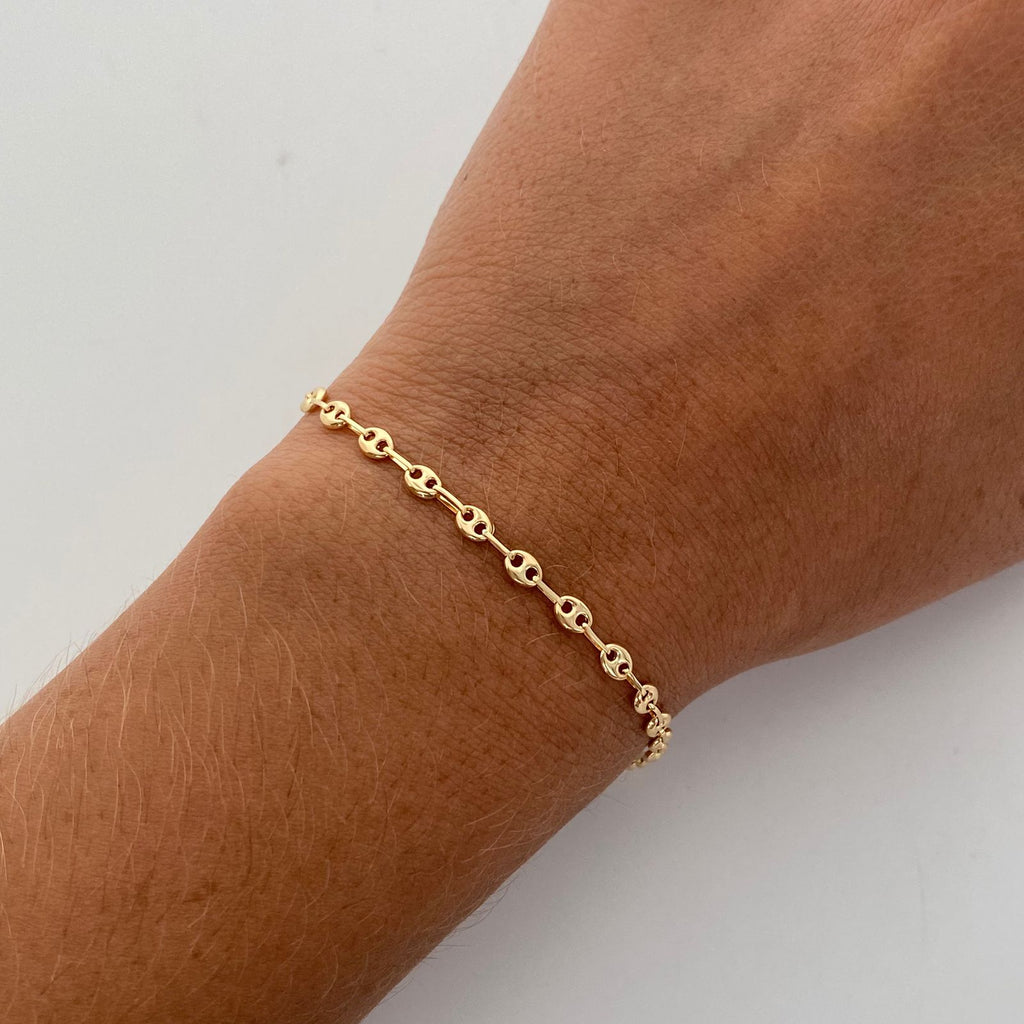 Pulso Baby Gc Liso Oro amarillo 18k 2,10 Gr / 3,3 mm / 18,8 Cm Broche 0,30