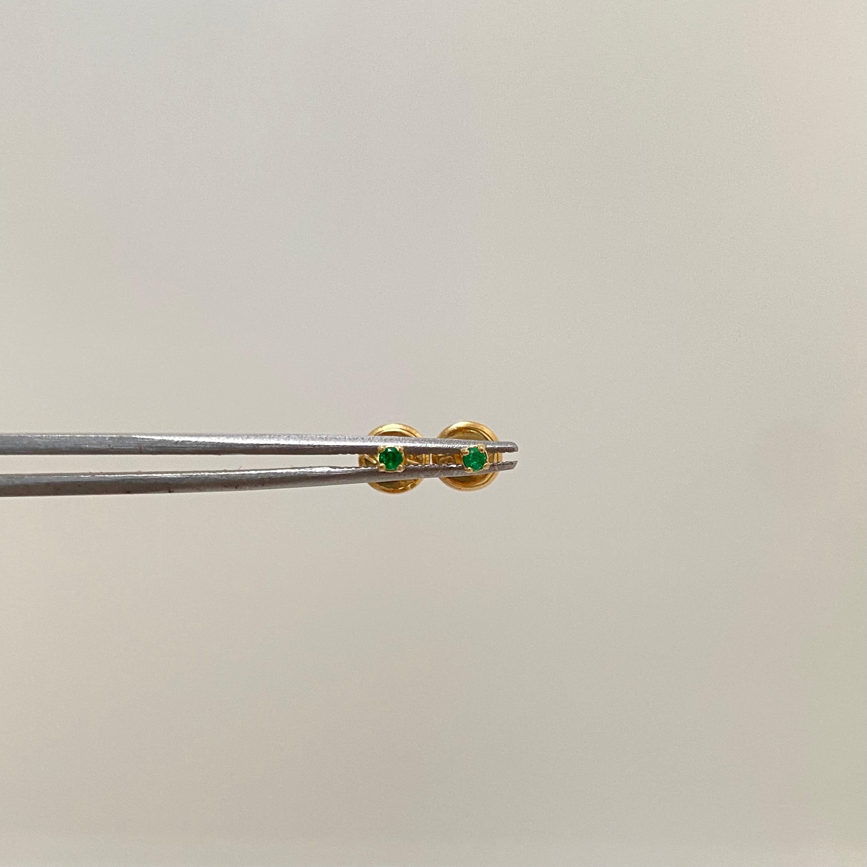 Topos (joya) esmeralda Oro amarillo 18k 0,45 Gr / 1,9 mm