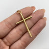 Dije Cruz tubular Oro amarillo 18k 1,05 Gr / 23,6 mm / 4,3 Cm