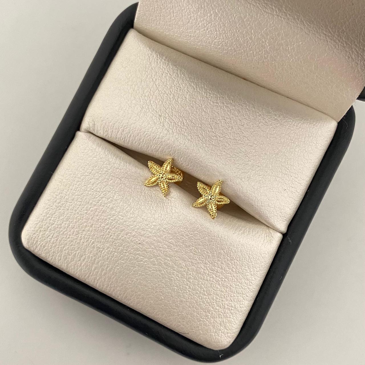 Topos estrella de mar Oro amarillo 18k +1 / 0,85 Gr / 7,2 mm