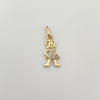 Dije niña centro circones blancos Oro amarillo 18k 1,90 Gr / 2,5 Cm