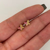 Topos Mariposa Casting Rojo Oro amarillo 18k 0,85 Gr / 6,3 mm