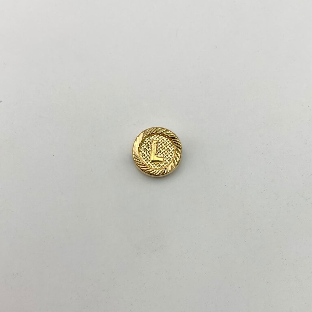 Herraje tambor letra L Oro amarillo 0,5 Gr / 1 Cm