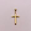 Dije Cruz tubular Oro amarillo 18k 1,28 Gr / 20,3 mm / 4,2 Cm