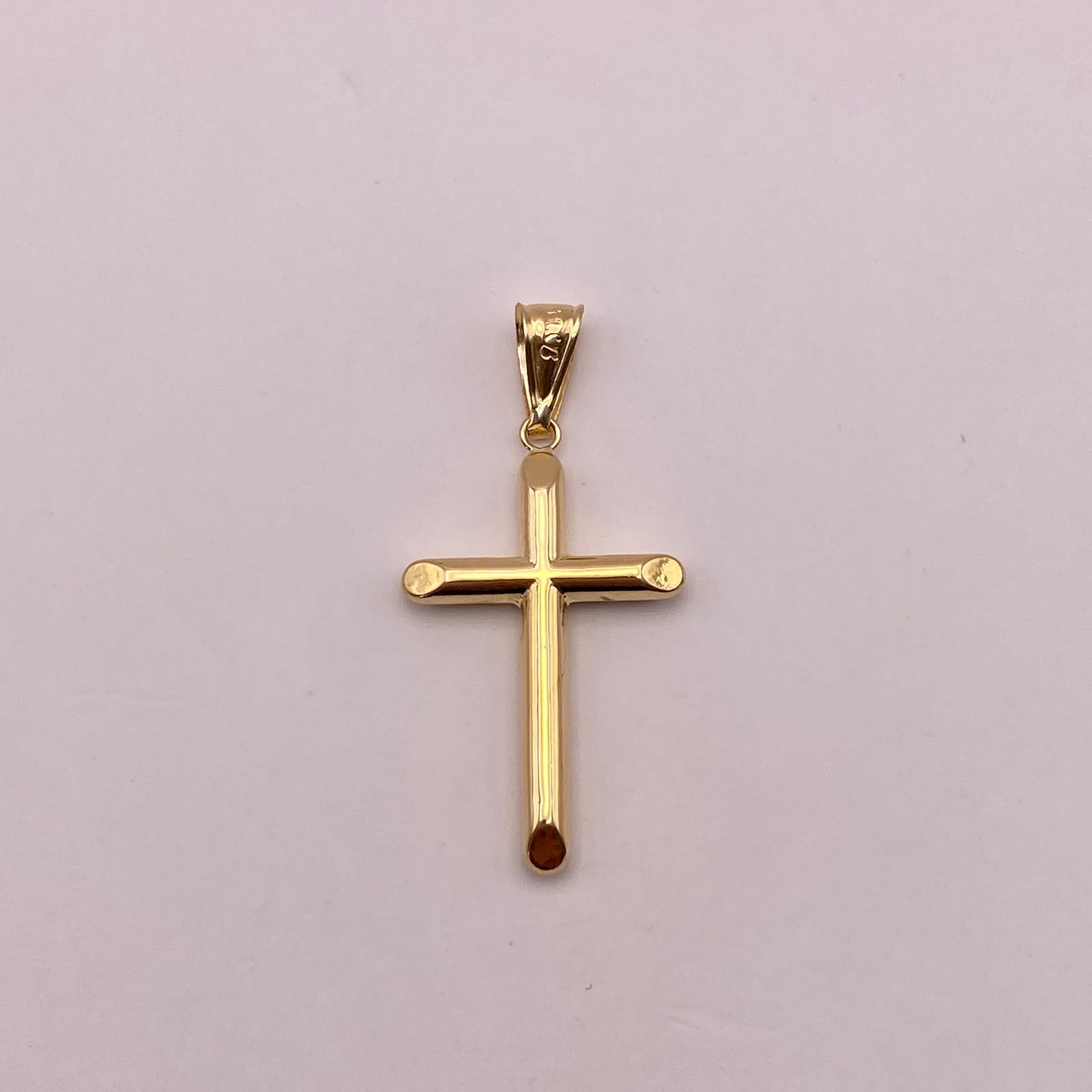Dije Cruz tubular Oro amarillo 18k 1,28 Gr / 20,3 mm / 4,2 Cm