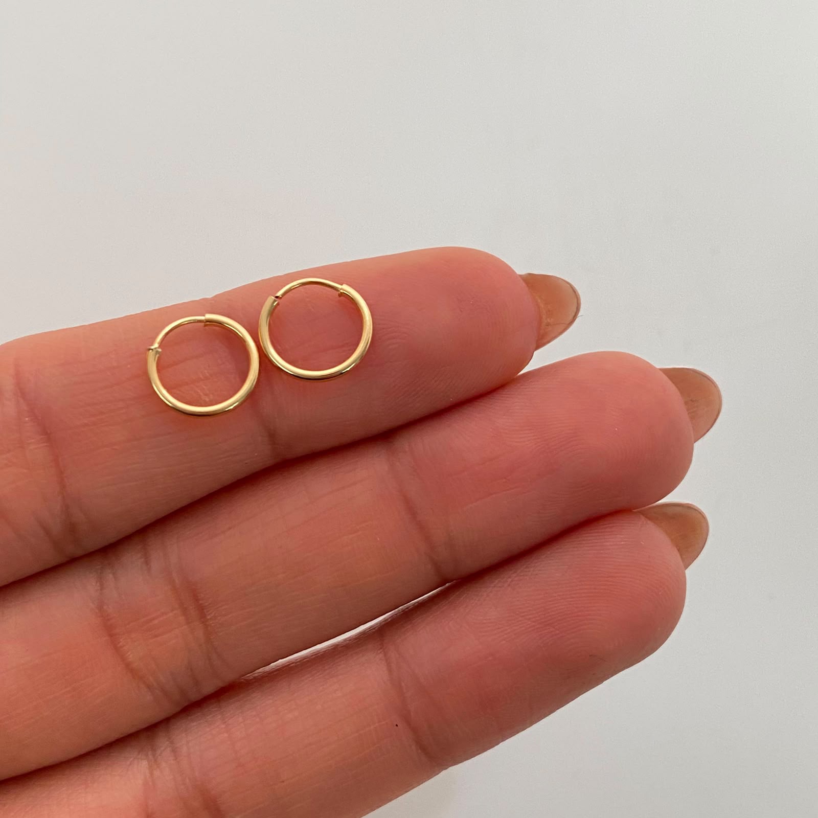 Candonga imperdibles Oro amarillo 18k 0,35 Gr / 0,8 Cm