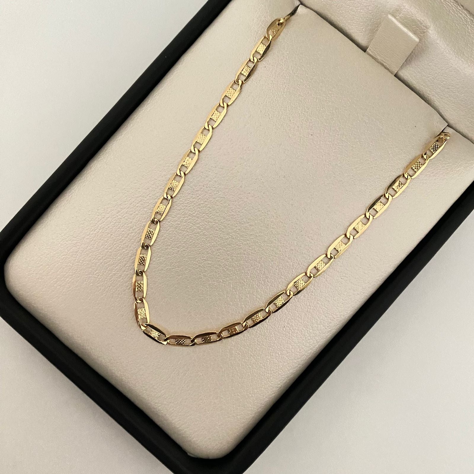 Pulso It plano diamantado Oro amarillo 18k +1 / 1,80 Gr / 2,9 mm / 19,5 Cm