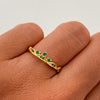 Anillo 15 Tiara Casting Verde Oro amarillo 18k / Talla 6 / 1,75 Gr