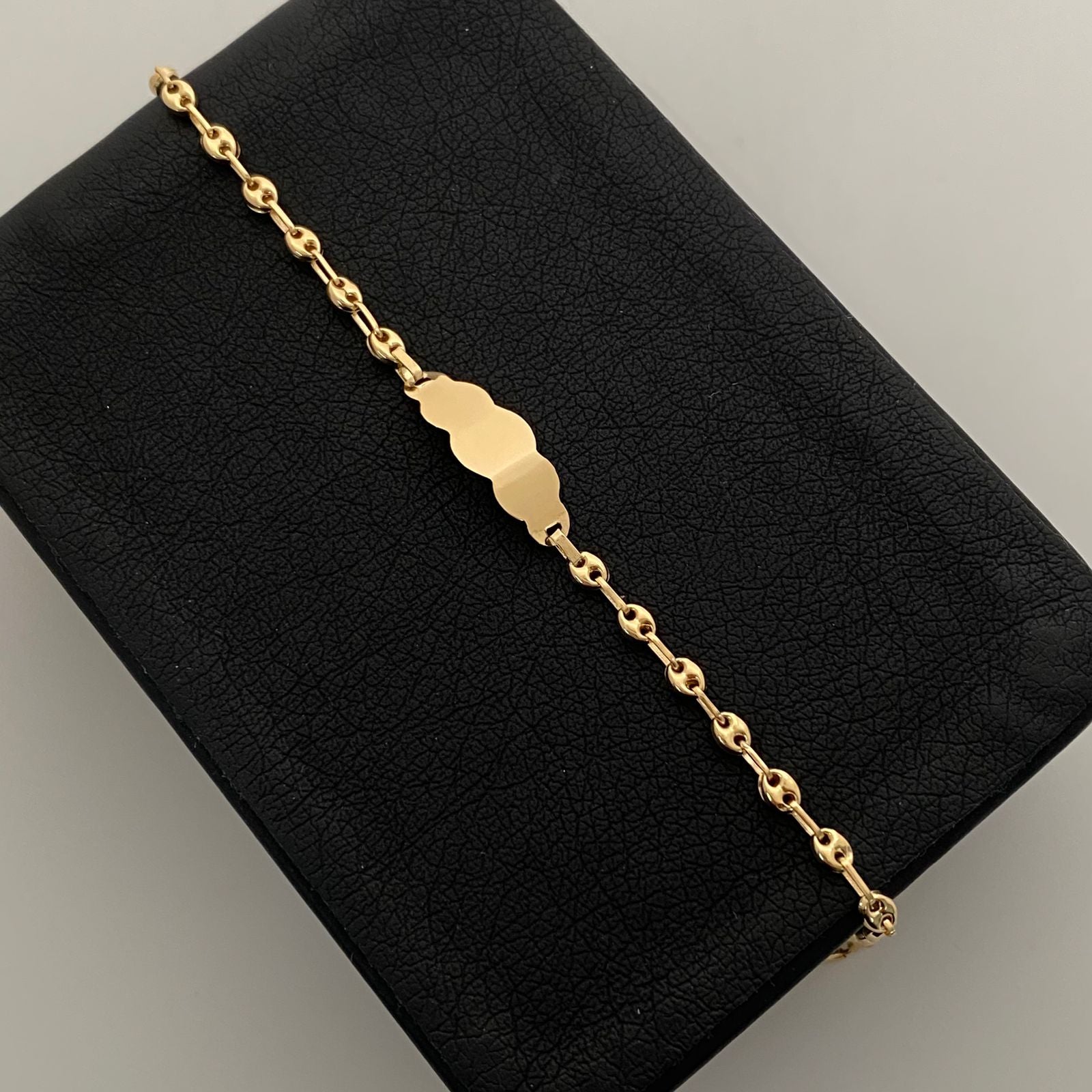 Pulso bebé gc placa nube Oro amarillo 18k 2,05 Gr / 7,9 mm / 17 Cm Broche 0,15