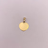 Dije placa fotograbado corazón  Oro amarillo 18k 0,69 Gr / 14,10 mm / 2 Cm