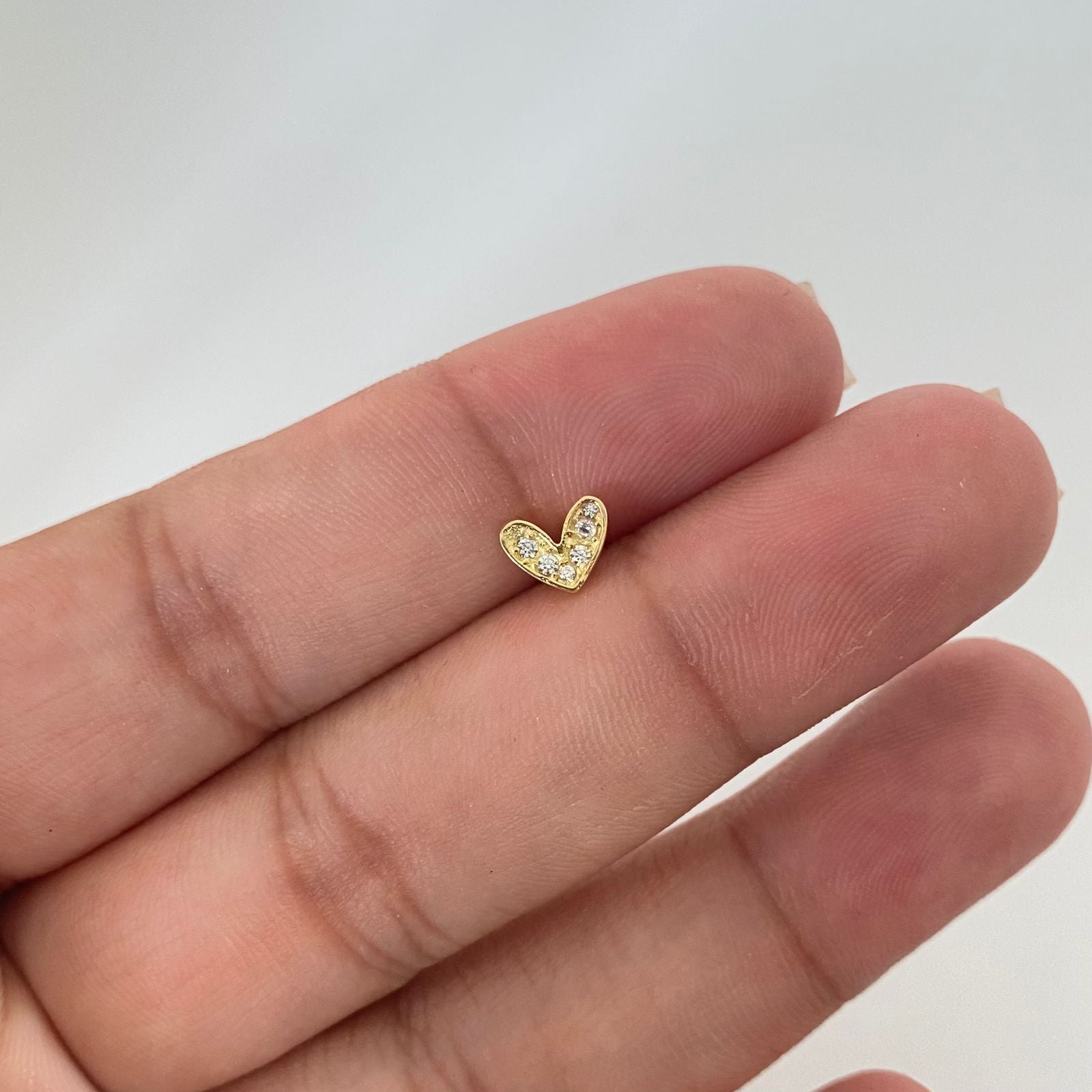 Piercing corazon casting (joya ) Oro amarillo 18k 0,65 Gr