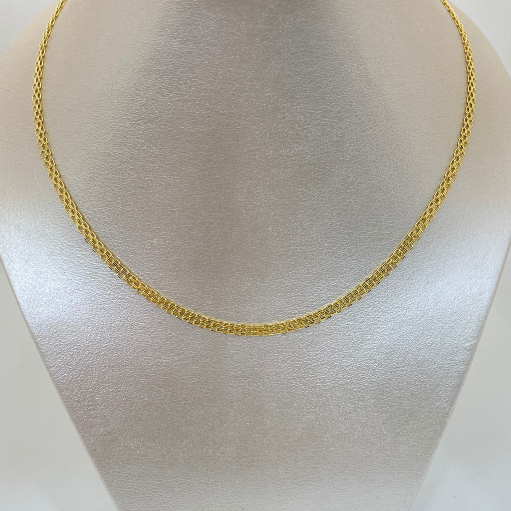 Cadena It china doble carril  Oro amarillo 18k +1 / 6,95 Gr / 4,1 mm / 60 Cm