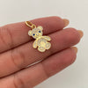 Dije Oso Casting Circones Azules Oro amarillo 18k 2,85 Gr / 13,8 mm / 2,5 Cm