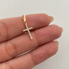 Dije Cruz casting blanco Oro amarillo 18k 0,65 Gr / 8,7 mm / 2,1 Cm