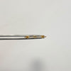 Anillo Corazon silueta fila de circones Oro amarillo 18k / Talla 6 / 1 Gr / 1 mm