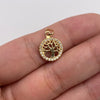 Dije arbol circones blancos Oro amarillo 18k 1,53 Gr / 11,7 mm / 1,8 Cm