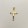 Dije It Dije cruz circon blanco Oro amarillo y Oro blanco 18k +4 / 4,0 Gr / 45,1 Cm