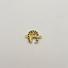 Herraje Herradura y caballo circones negros Oro amarillo 18k 1,85 Gr / 1,7 Cm