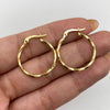 Candonga delgada entorchada Oro amarillo 1,4 Gr / 2,5 Cm